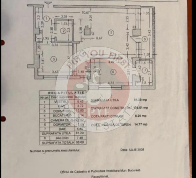 Parcul Carol | 3 camere | Semidecomandat | 89mp | B12045